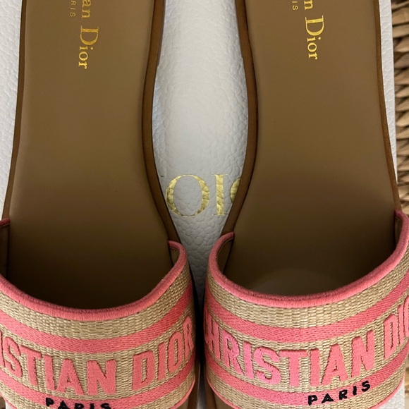 Dior Pink and Tan Women's Sandals - Picture 1 of 10